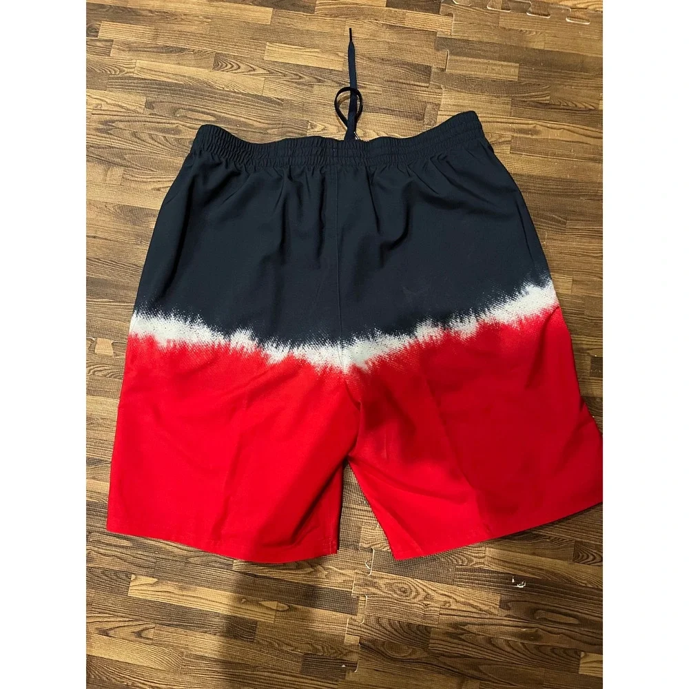 Nike Swim Trunks Patriotic American Flag Red White Blue Men's XLT NESSF588-934
